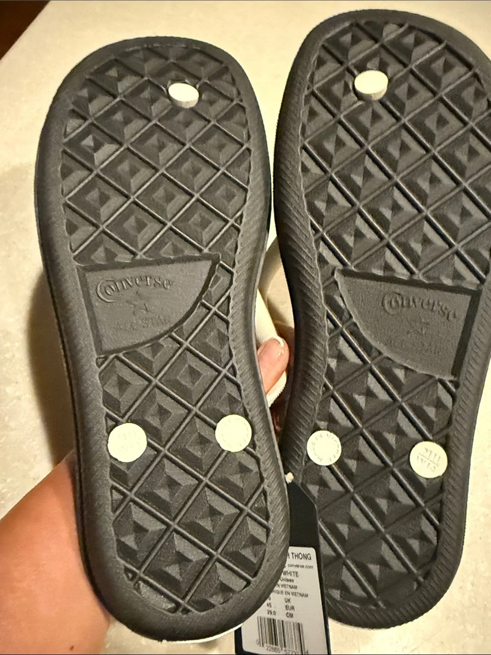 NWT Converse Sandstar Thong Flip Flops Black/White Unisex Men’s 11 Women’s 12